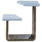 Artistica Metal Contango End Table in Patinized Bronze and Gray, , large