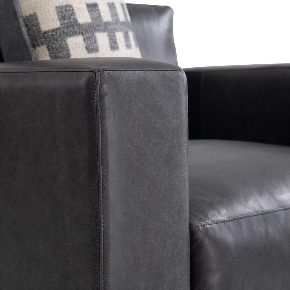 Bernhardt Noel Leather Club Chair in Grey, , large