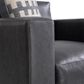 Bernhardt Noel Leather Club Chair in Grey, , large