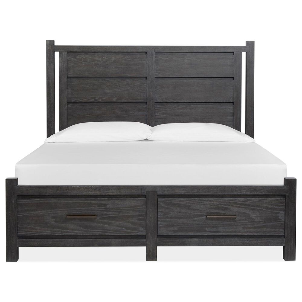 Nicolette Home Plum Creek King Panel Storage Bed in Ravenwood Black, , large