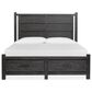 Nicolette Home Plum Creek King Panel Storage Bed in Ravenwood Black, , large
