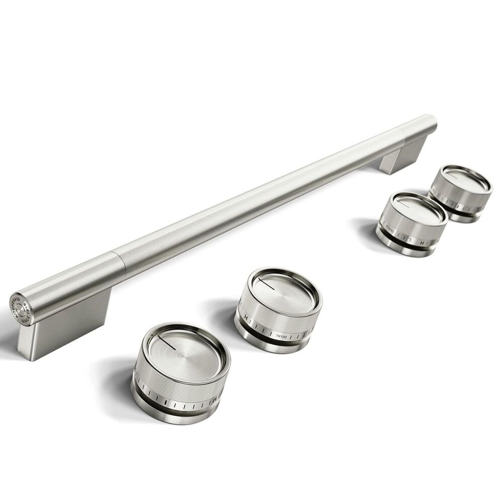 KitchenAid Handle and 4-Piece Knob Accessory Kit for Slide-In Convection Range in Stainless Steel, , large