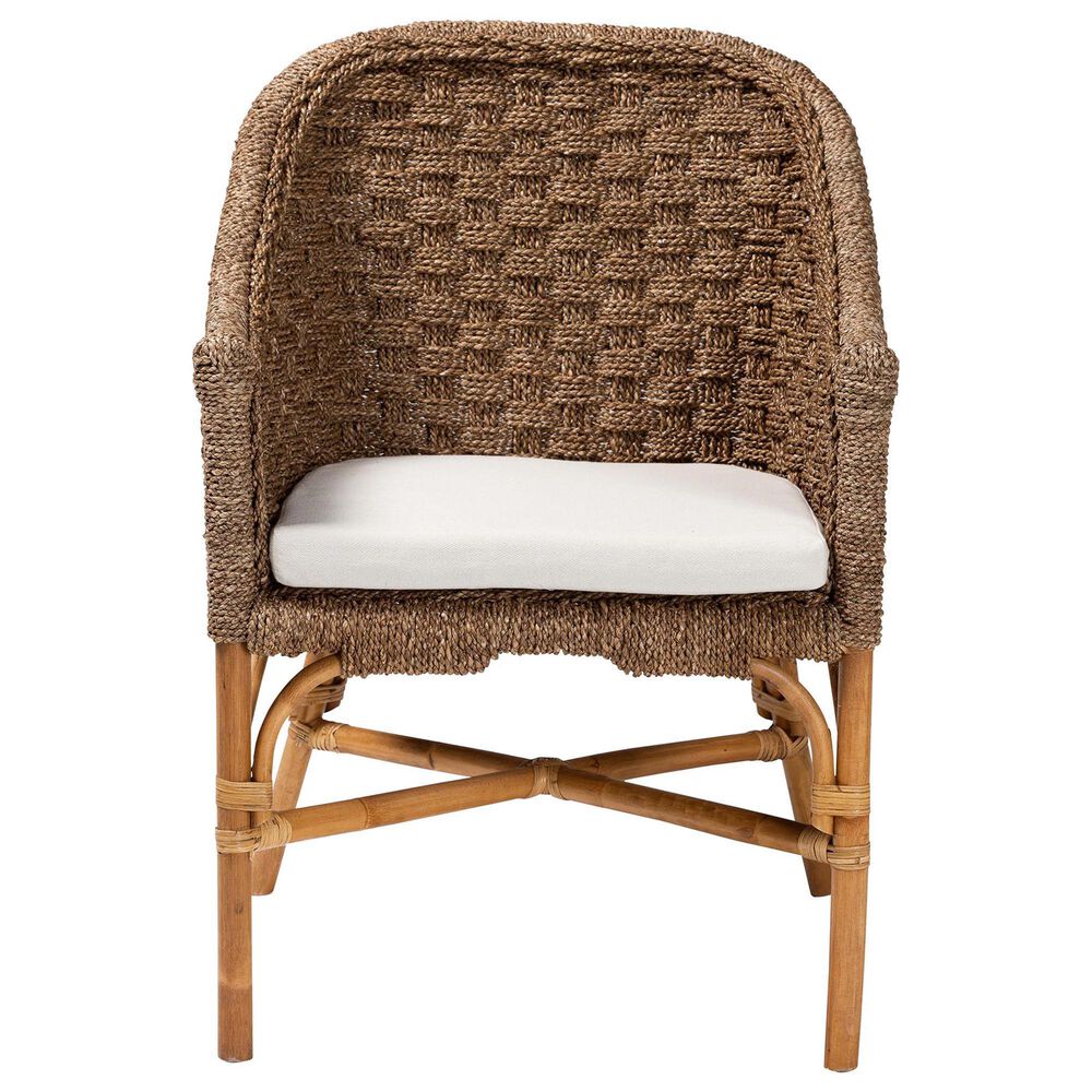 Baxton Studio Luis Arm Chair in Natural, , large