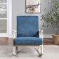 OSP Home Gainborough Rocker with Antique White Frame in Navy, , large