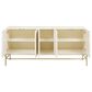 Jennifer Taylor Home Gemini Sideboard in White Lacquer and Gold, , large