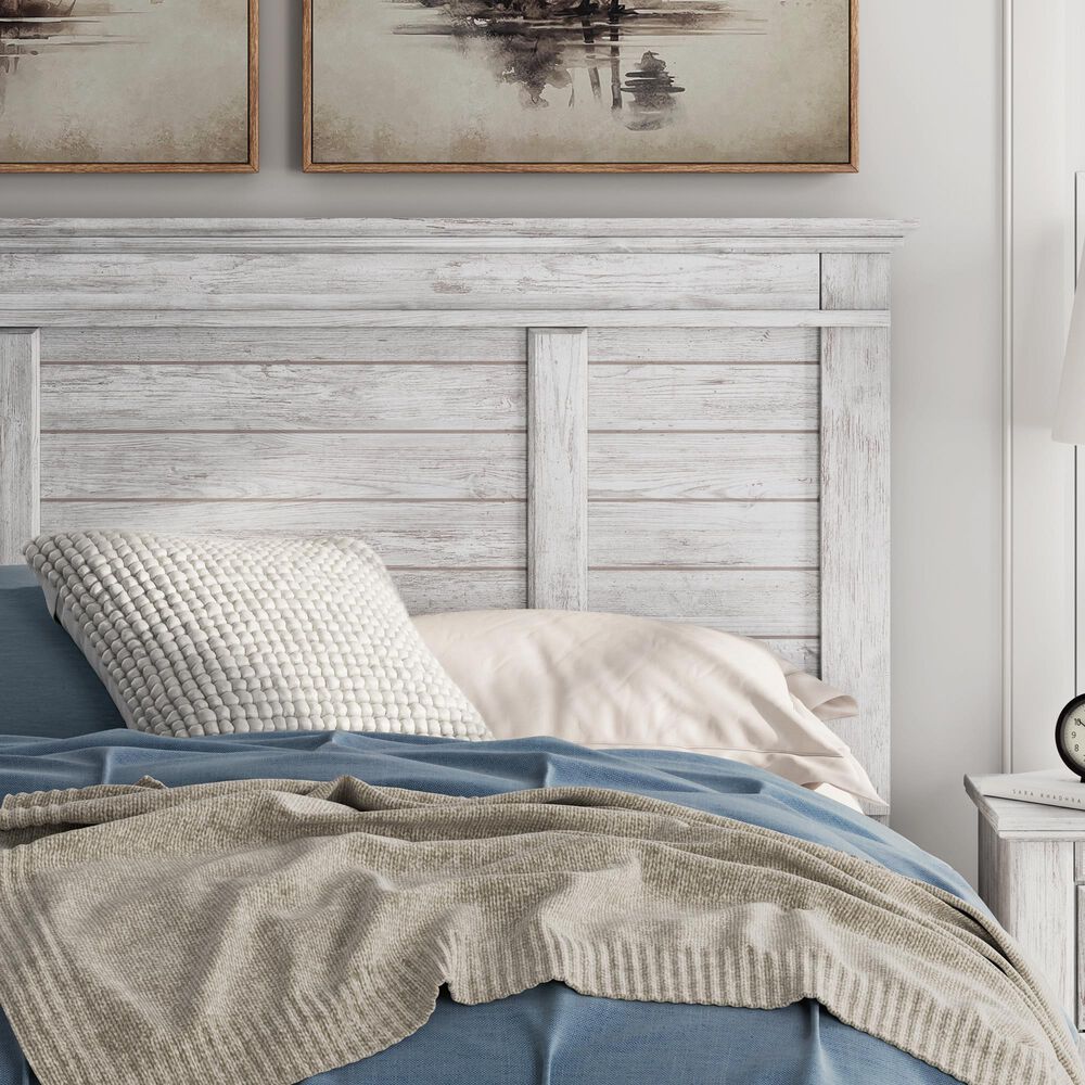 Ashley Makidern Queen Storage Bed with Six Drawers in Whitewash, , large