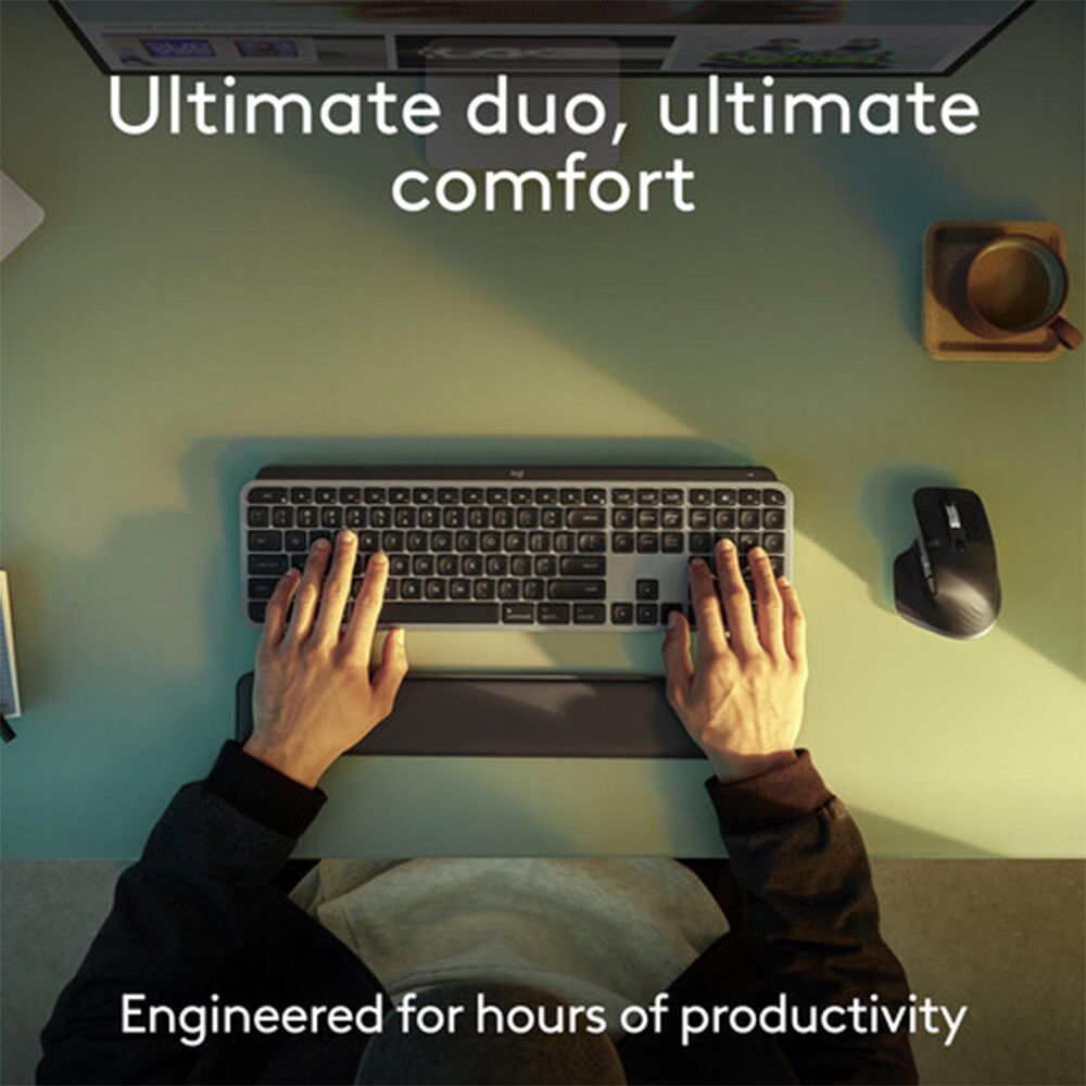 Logitech MX Keys S Keyboard and Mouse with Palm Rest Combo for MAC in Space Grey, , large