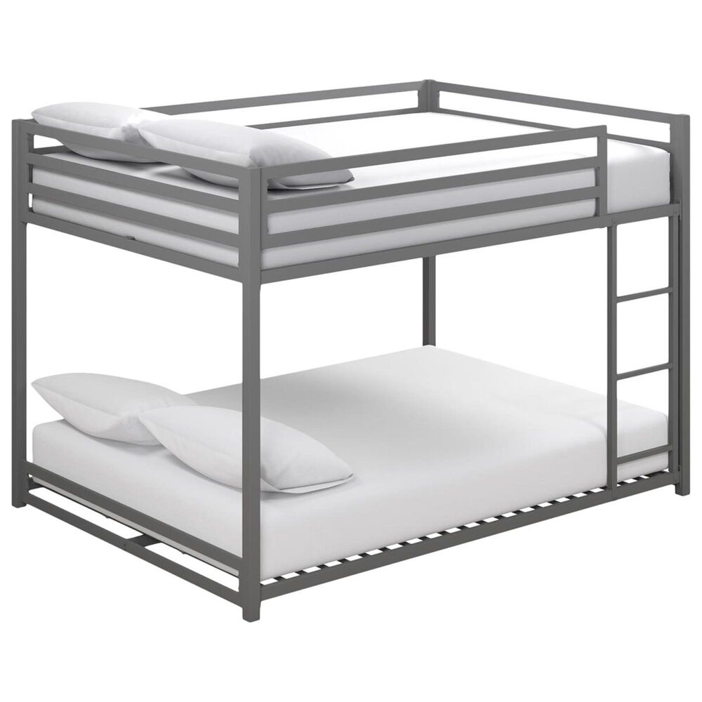 DHP Mabel Full over Full Metal Bunk Bed in Silver, , large