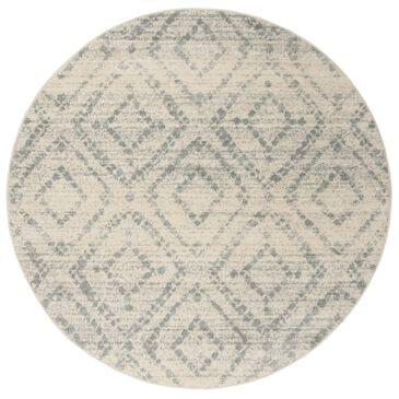 Safavieh Adirondack ADR131T-6R 6" Round Ivory and Light Blue Area Rug, , large