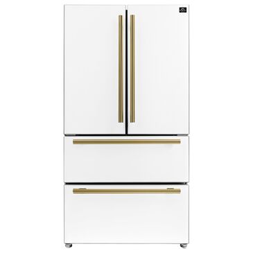 Forno Moena 19.2 Cu. Ft. French Door Refrigerator in White, , large