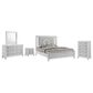 New Heritage Design Stardust 5-Piece Queen Bedroom Set in White and Silver, , large