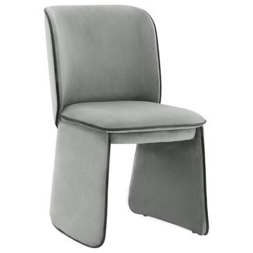 Tov Furniture Kinsley Vegan Leather Side Chair in Grey, , large