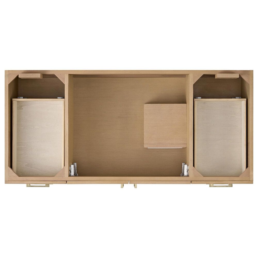 37B Mauri 48" Single Bathroom Vanity with Metal Base in Warm Oak with High-Profile 4" White Composite Stone Top, , large