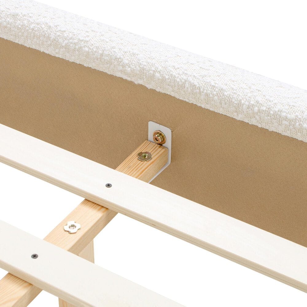 Jennifer Taylor Home Alpine Puffy Modern King Platform Bed in Ivory White, , large