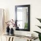 Maple and Jade 36" Wood Rectangular Minimalistic Wall Mirror in Matte Black, , large