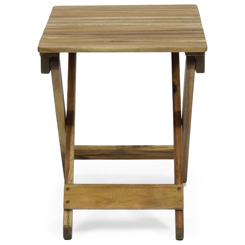 Hearth and Haven Folding Patio Side Table in Natural, , large