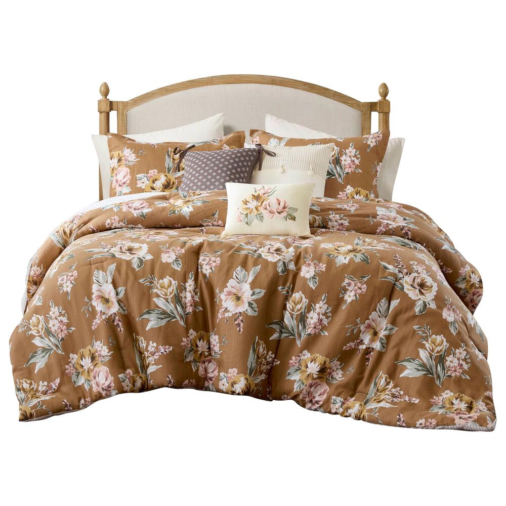 Hampton Park Salara 7-Piece Queen Comforter Set in Terracotta, , large