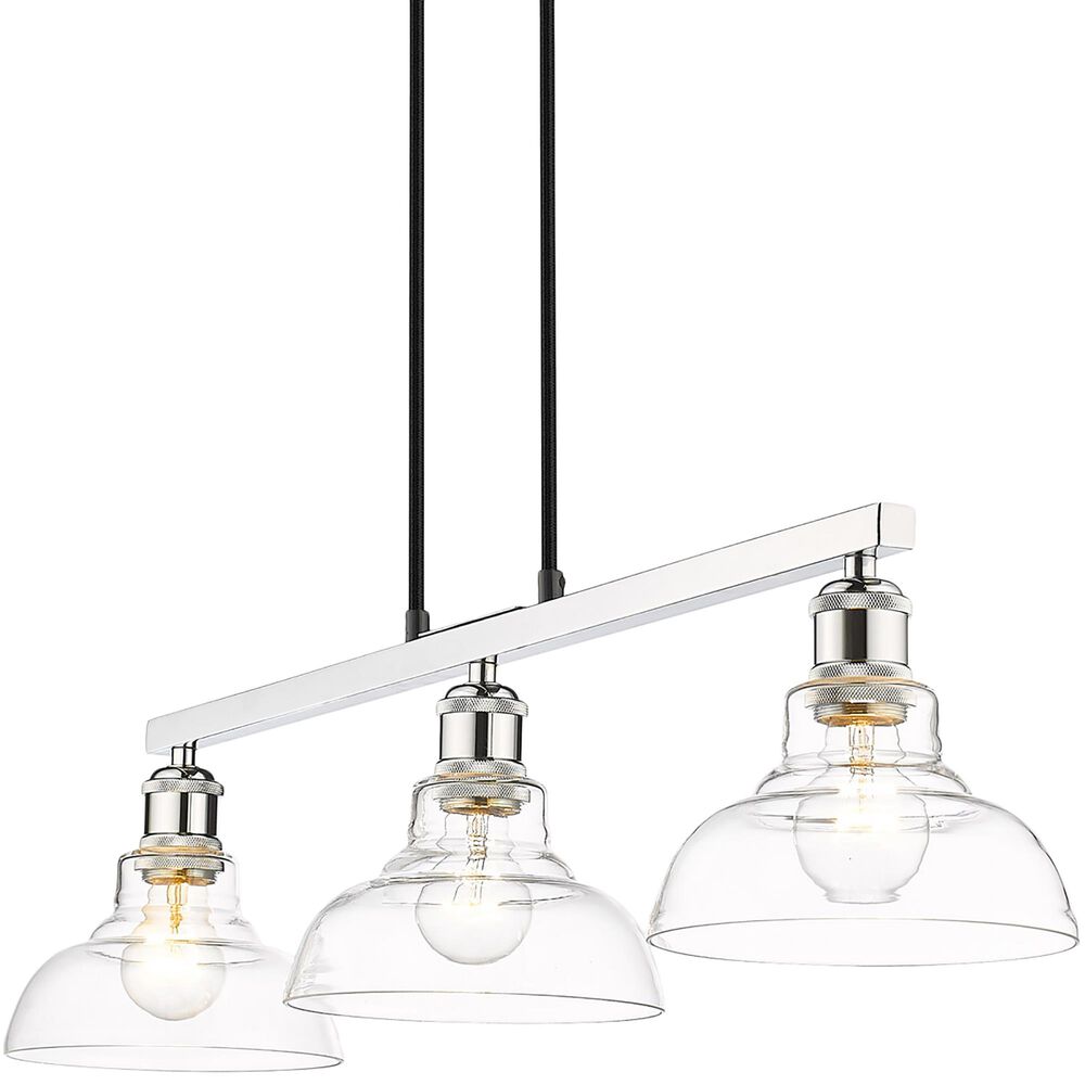 Golden Lighting Carver 3-Light Semi-Flush in Chrome, , large
