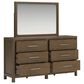Millenium Dresser and Mirror in Light Brown, , large