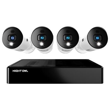 Night Owl 4 Wired 1080p Spotlight Cameras with Audio Alerts and Sirens in White, , large