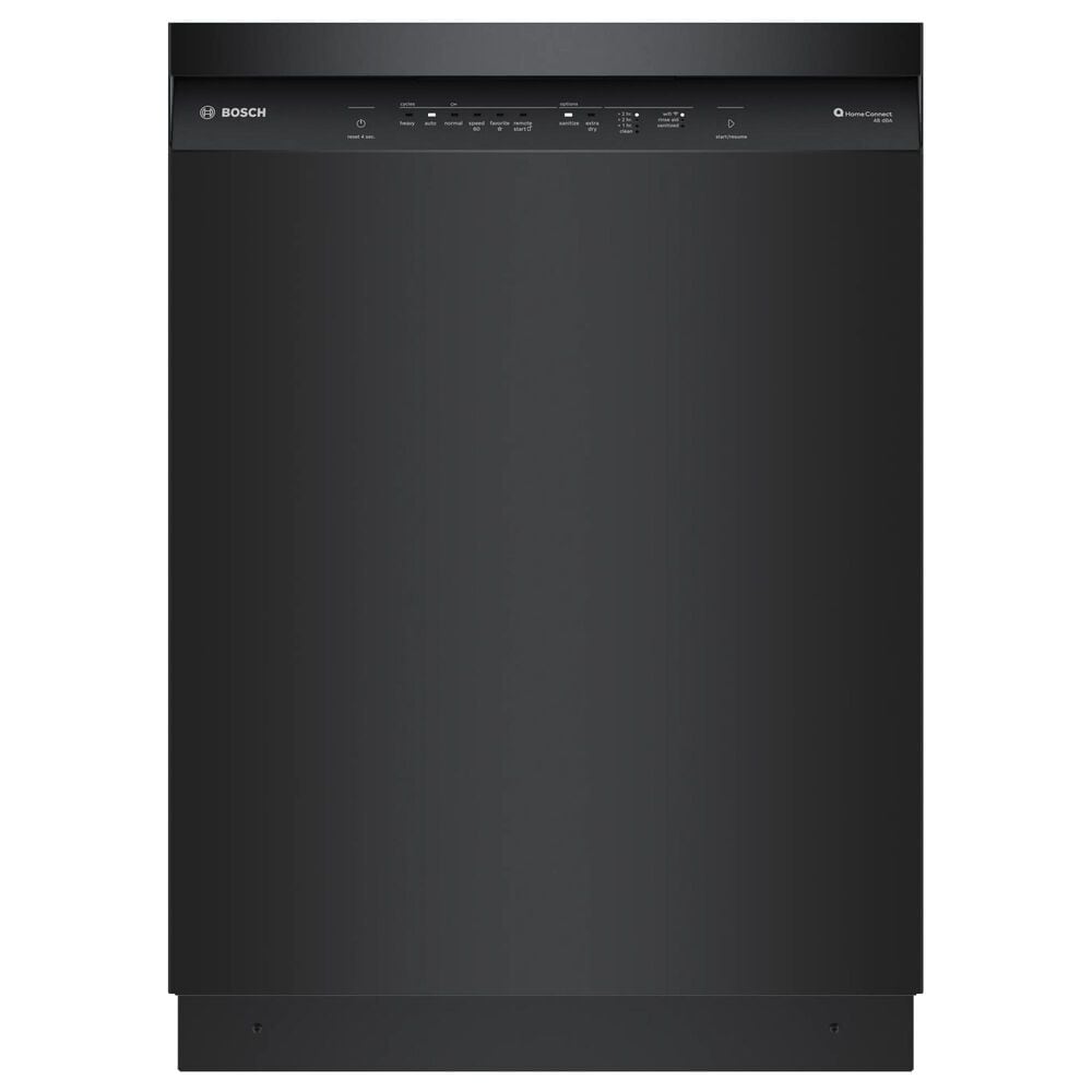 Bosch 100 Series 24" Built-In Smart Dishwasher with 8 Wash Cycles in Black, , large