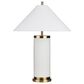 Crestview Collection Wyndham Table Lamp in White and Brass, , large