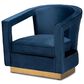 Baxton Studio Neville Arm Chair in Navy Blue, , large
