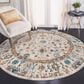 Amer Rugs Montana Traditional 7"6" Round Ivory and Orange Area Rug, , large