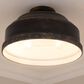 Golden Lighting Keating Flush Mount in Antique Black Iron, , large