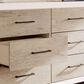Ashley Charbitt 6-Drawer Dresser in Matte White and Replicated Oak Grain, , large