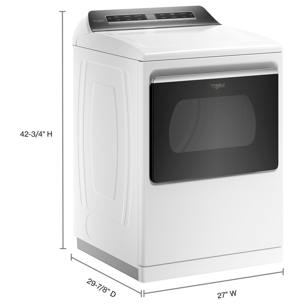 Whirlpool 7.4 Cu. Ft. Top Load Gas Dryer with Steam in White, , large