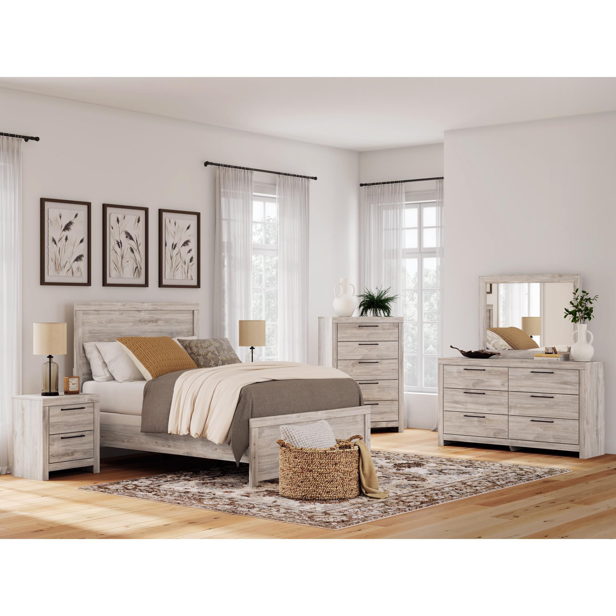 Ashley Broachmyn 6-Drawer Dresser Only in Light Gray