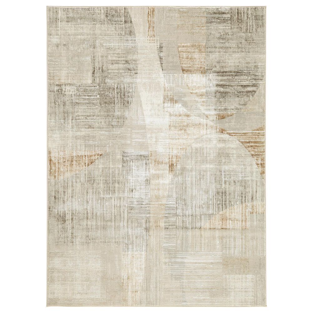 Ashley Truward 5" x 7" Linen, Gray and Caramel Area Rug, , large