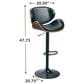 Ashley Adjustable Height Swivel Bar Stool in Dark Brown, , large