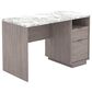 Sauder East Rock Single Pedestal Desk in Ashen Oak and White, , large