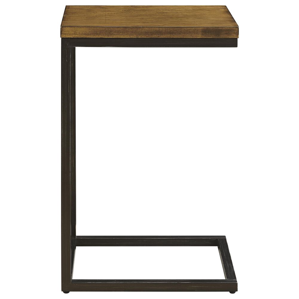 Linon Home Decor Braniff C-Table in Dark Grey and Black, , large