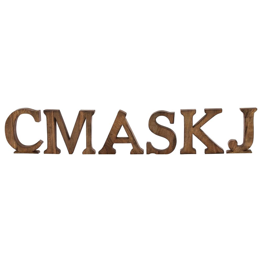 Maple and Jade 8" CMASKJ Letters in Brown, , large