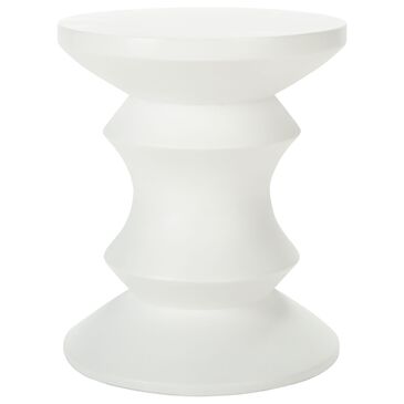 Safavieh Palmdale Patio Accent Stool in Ivory, , large