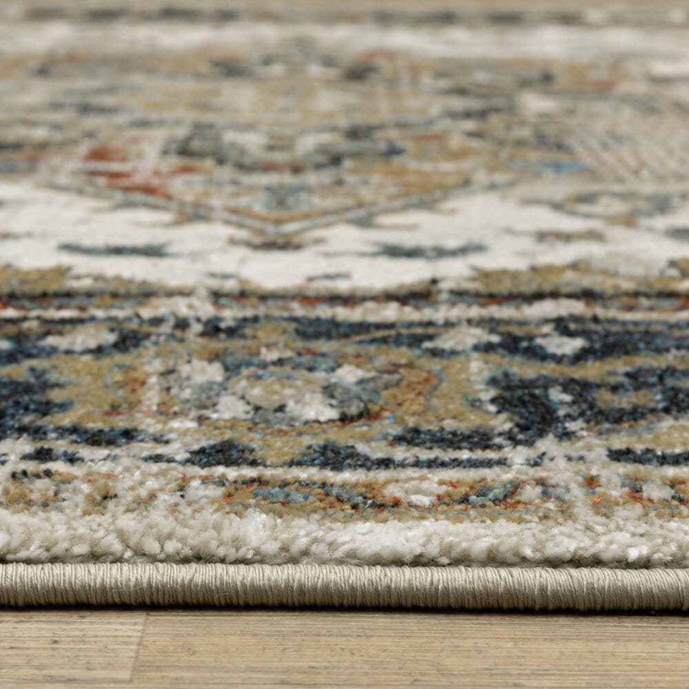 Oriental Weavers Venice Milan 2&#39;3&quot; x 7&#39;6&quot; Beige and Blue Runner, , large