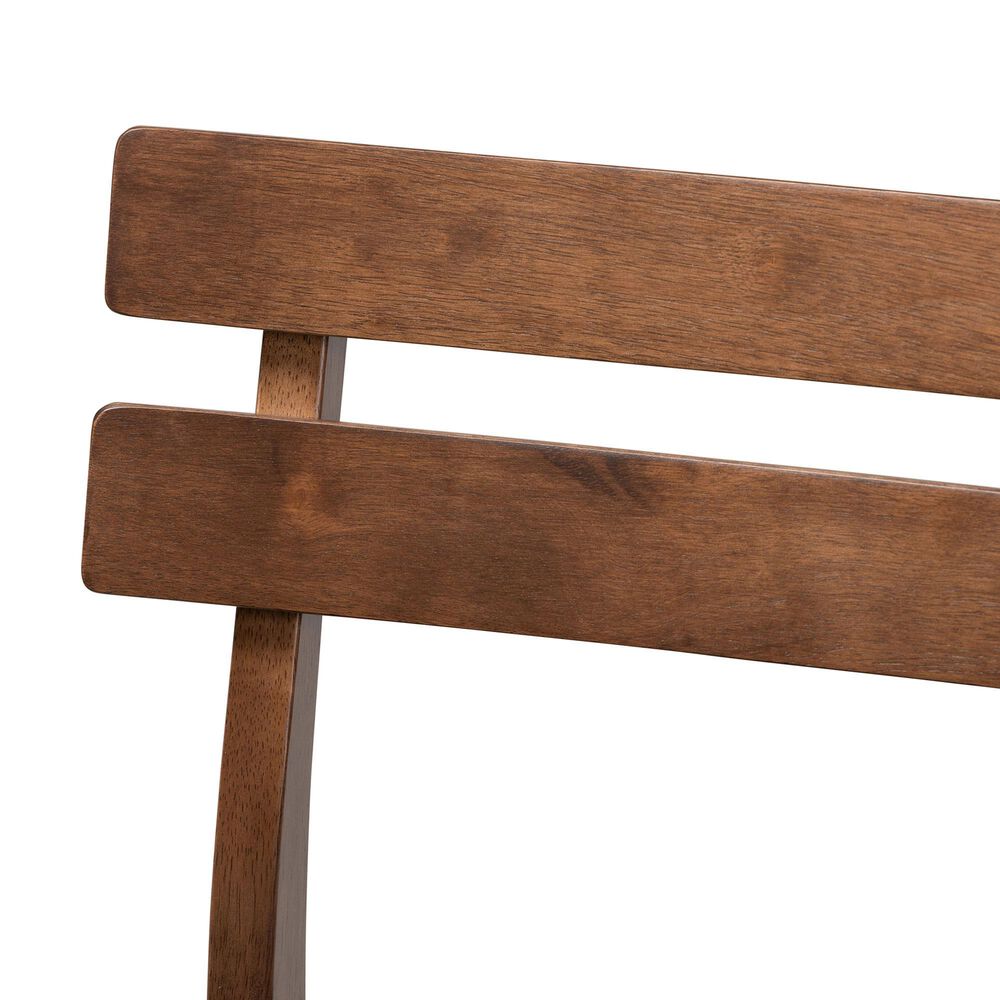 Baxton Studio Larine Counter Stool with Dark Grey Cushion in Walnut (Set of 2), , large