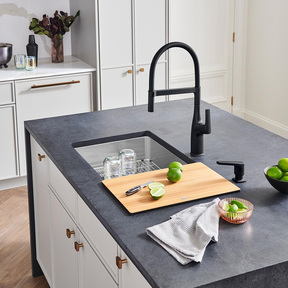 Blanco Rivana Semi Pro Kitchen Faucet 1.5 GPM in Matte Black, , large