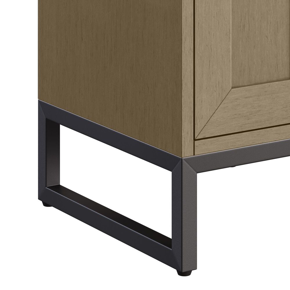 James Martin Vanities Chianti 20" Single Bathroom Vanity in Walnut Whisper and Brushed Nickel with 2 cm White Glossy Composite Stone Top and Rectangular Sink, , large