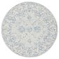 Safavieh Micro-Loop 5" Round Blue and Beige Area Rug, , large