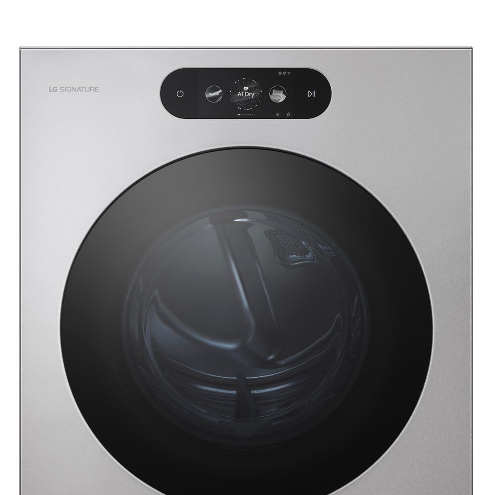 LG 9.0 Cu. Ft. Electric Front Load Dryer in Brushed Platinum Steel, , large