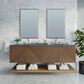 James Martin Vanities Marcello 72" Double Bathroom Vanity in Chestnut with 3 cm Charcoal Soapstone Quartz Top and Rectangular Sinks, , large