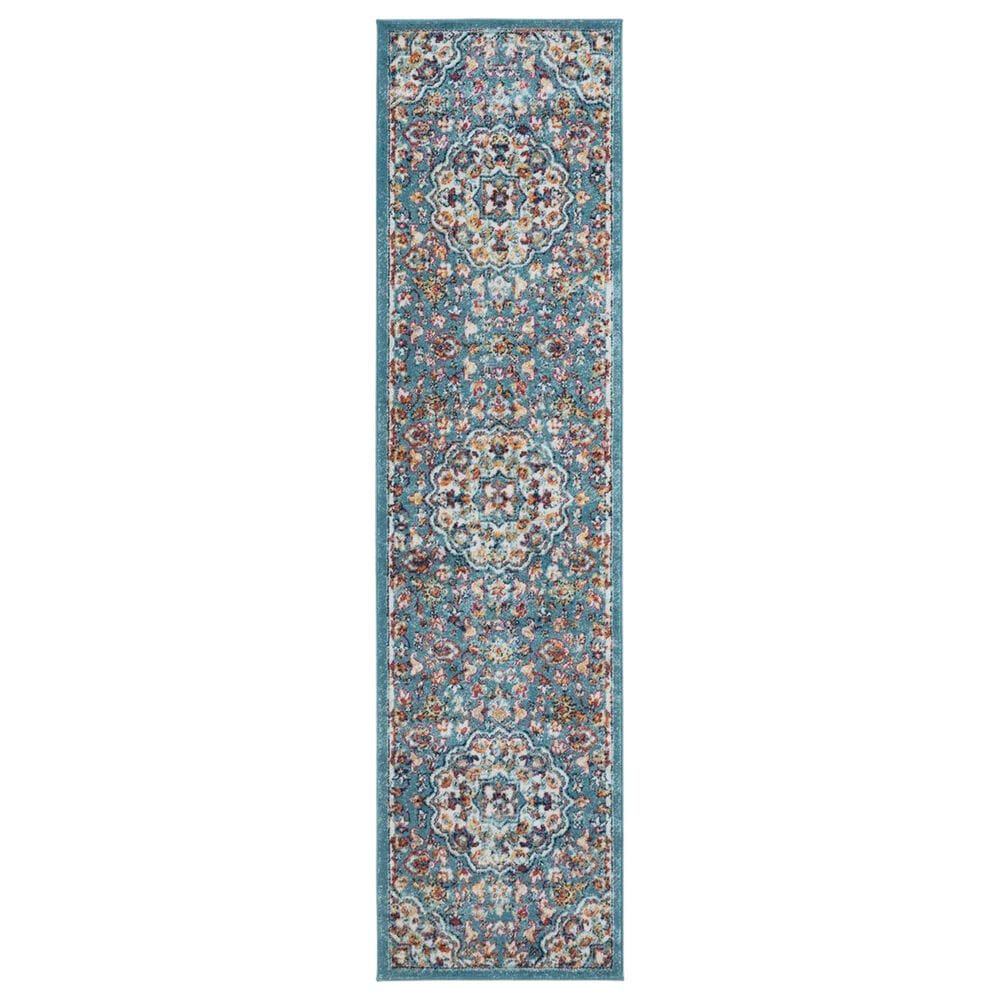Amer Rugs Alexandria 2"6" x 10"3" Sea Blue Runner, , large