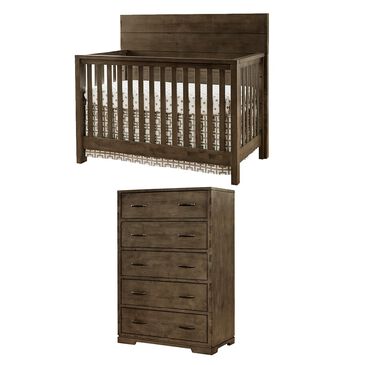 Eastern Shore Dovetail 2 Piece Nursery Set in Graphite, , large