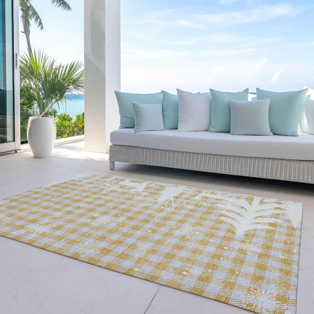 Dalyn Rug Company Wonderland WN32 5&#39; x 7&#39;6&quot; Gold Indoor/Outdoor Area Rug, , large
