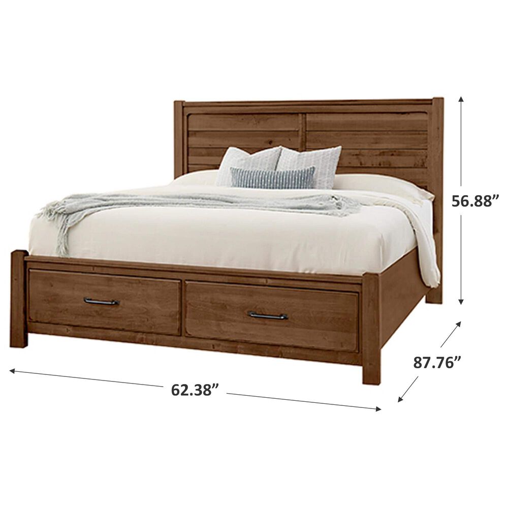 Viceray Collections Cool Rustic Queen Storage Bed in Amber, , large