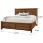 Viceray Collections Cool Rustic Queen Storage Bed in Amber, , large